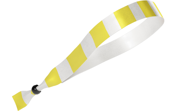 Stoff gelb-weiß gestreift