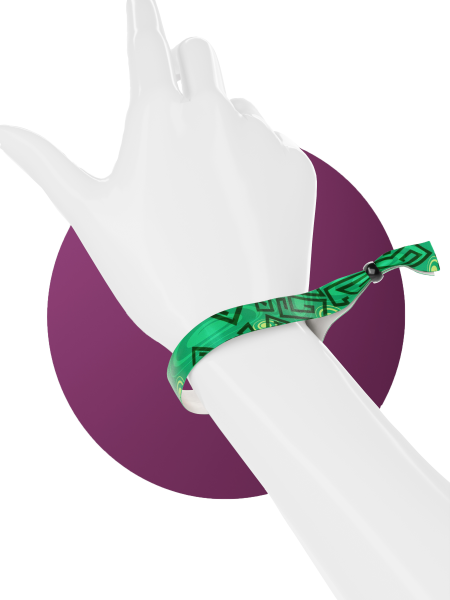 Stoff - Festivalgrünes Labyrinth