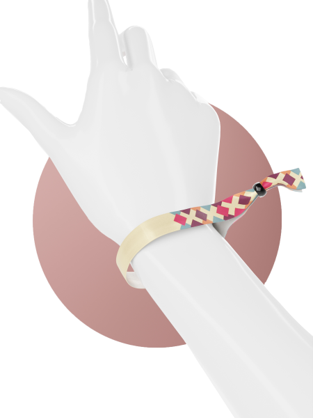 Stoff - Festivalfarbene Diamanten