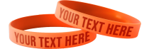 Individuell bedruckte Silikonarmbänder