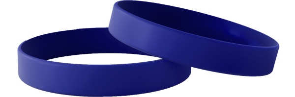 Schlichtes Dunkelblau – Schlichte Silikonarmbänder